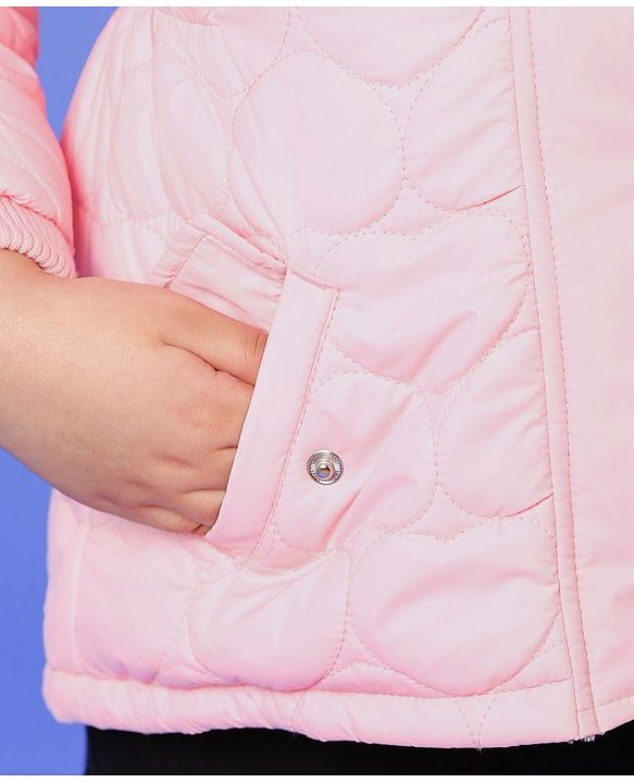 Babyhug Full Sleeves Padded Jacket - Pink
