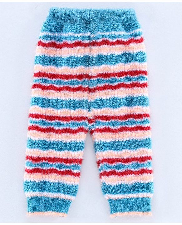 Babyhug Full Sleeves Hooded Sweater Set with Booties - Blue