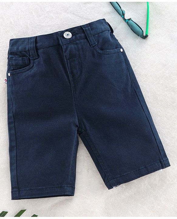 Babyhug Bermuda Shorts - Navy Blue