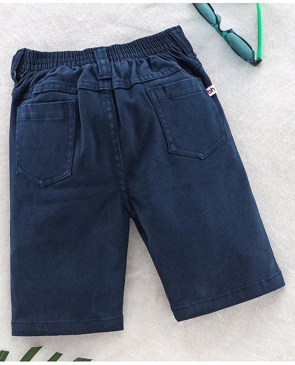 Babyhug Bermuda Shorts - Navy Blue