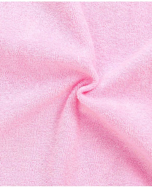 Babyhug Full Sleeves Bathrobe With Hood Unicorn Embroidery - Pink