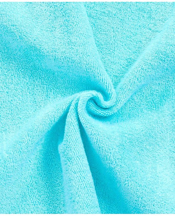 Babyhug Full Sleeves Bathrobe With Hood Penguin Embroidery - Blue