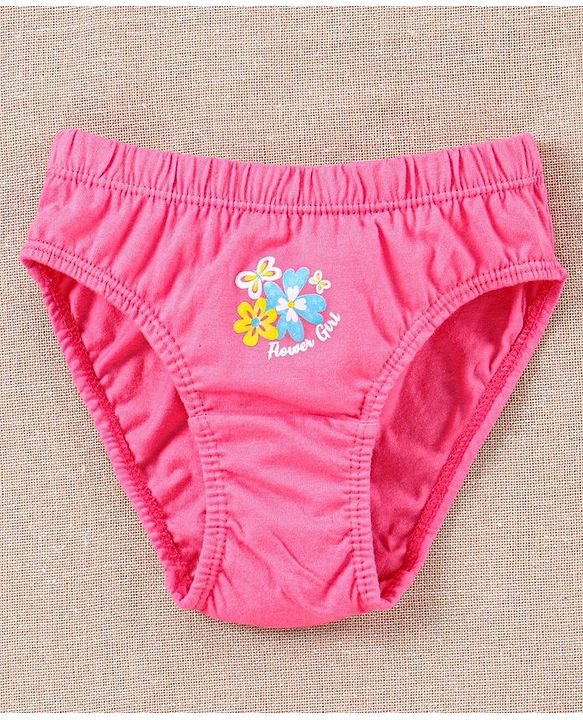 Babyhug 100% Cotton Panties Pack of 3 - Pink White