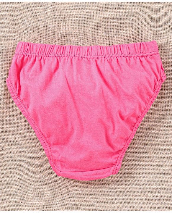 Babyhug 100% Cotton Panties Pack of 3 - Pink White