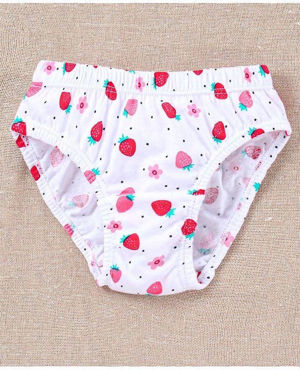 Babyhug 100% Cotton Panties Pack of 3 - Pink White