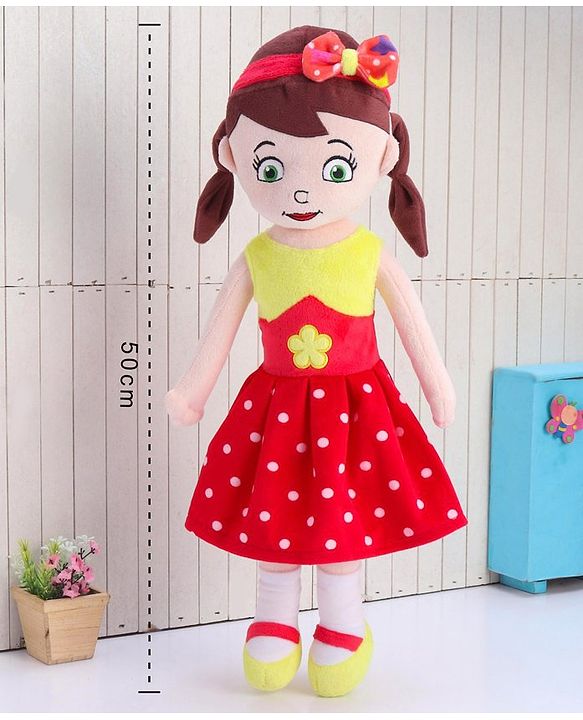 Babyhug Sophie Candy Doll Red Yellow - Height 50 cm