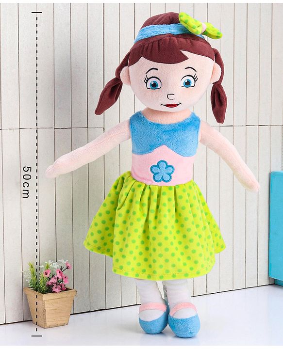 Babyhug Sophie Candy Doll Blue Green - Height 50 cm