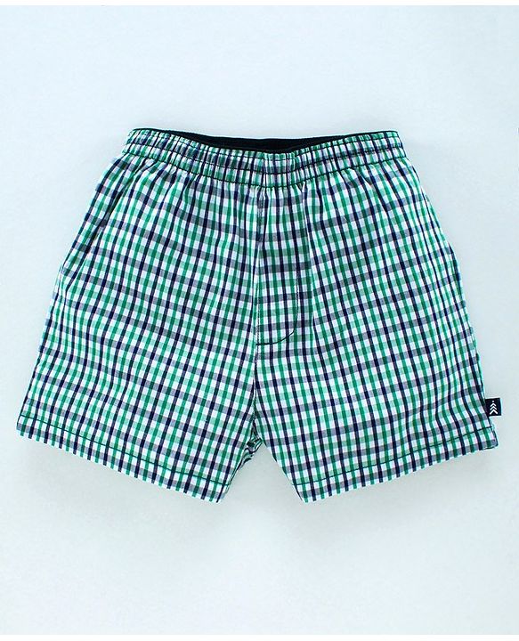 Pine Kids Peach Wash Finish Boxers Pack of 2 - Green