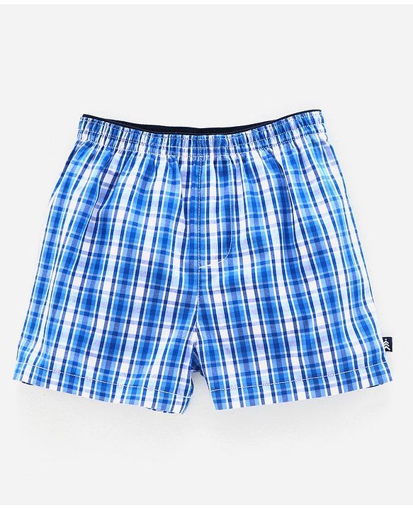 Pine Kids Peach Wash Finish Boxers Pack of 2 - Green Blue