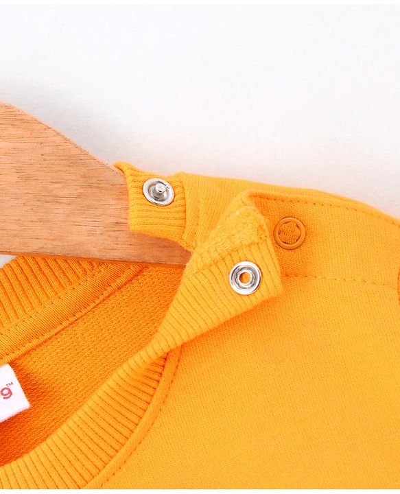 Babyhug Full Sleeves Sweatshirt Bear Print  - Mustard