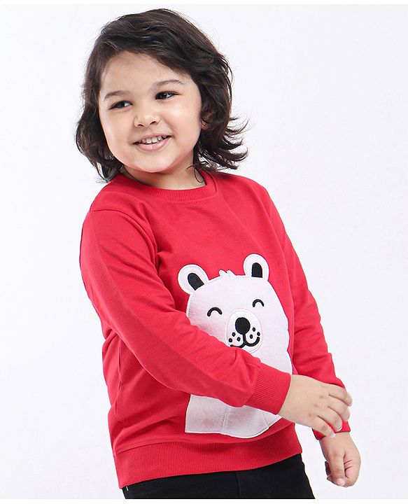Babyhug Full Sleeves Sweatshirt - Red
