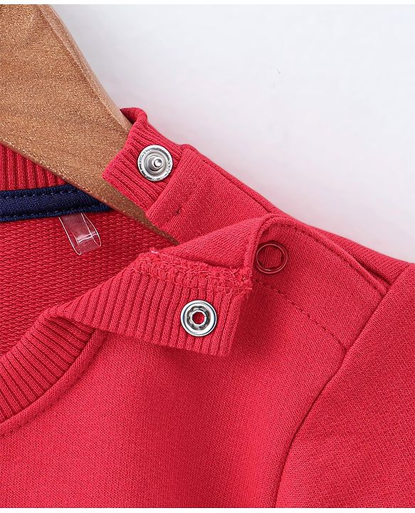 Babyhug Full Sleeves Sweatshirt - Red