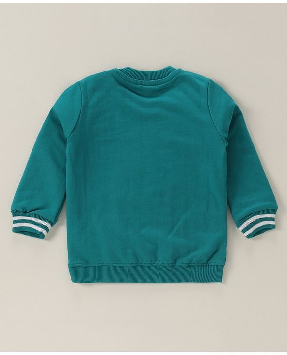 Babyhug Full Sleeves Sweatshirt Animal Print - Green