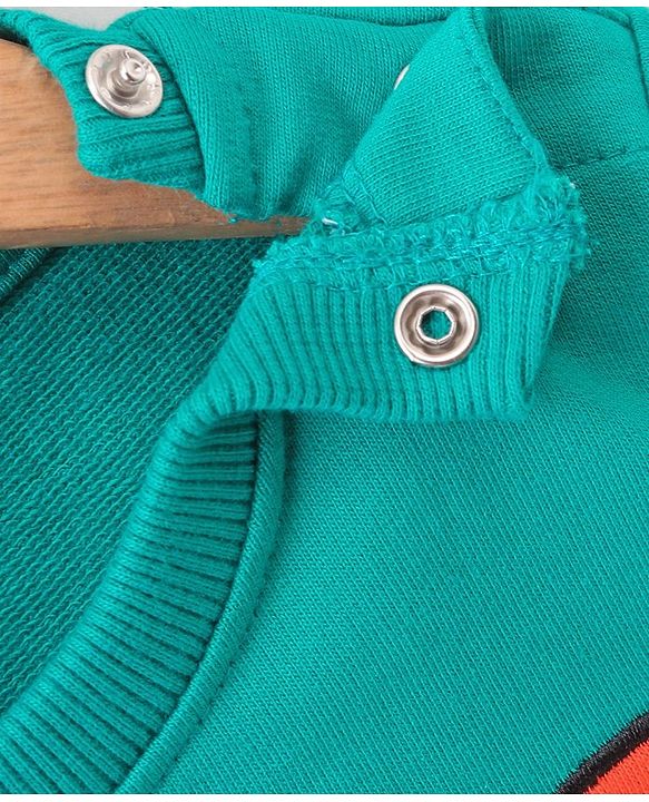 Babyhug Full Sleeves Sweatshirt Animal Print - Green