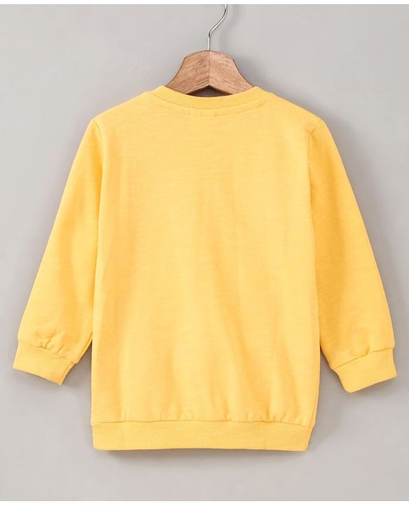 Babyhug Full Sleeves Sweatshirt Bear Print - Yellow