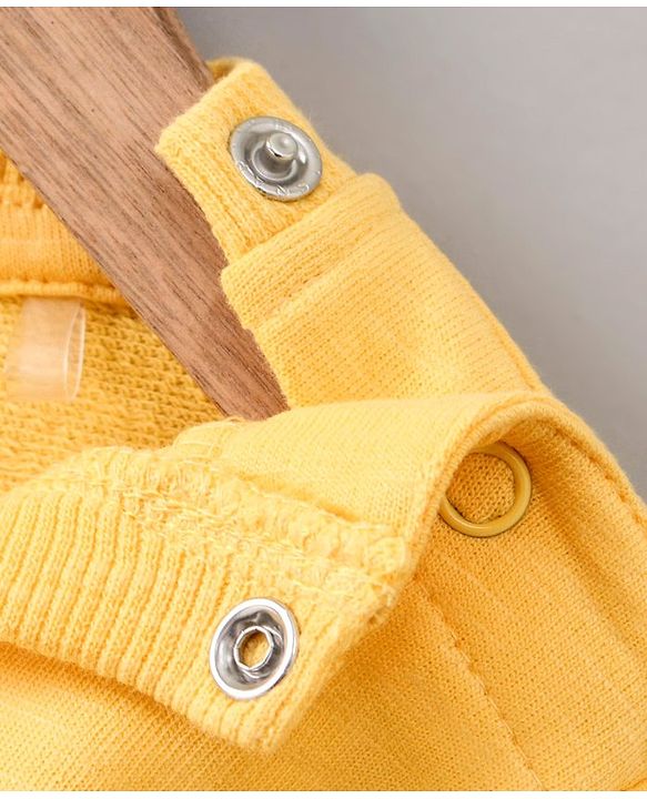 Babyhug Full Sleeves Sweatshirt Bear Print - Yellow