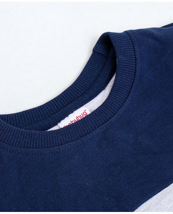 Babyhug Full Sleeve Sweatshirt Astronaut Print - Blue Red