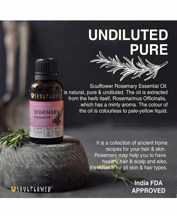 Buy Soulflower Rosemary Essential Oil (15ml) Online at Best Price in India