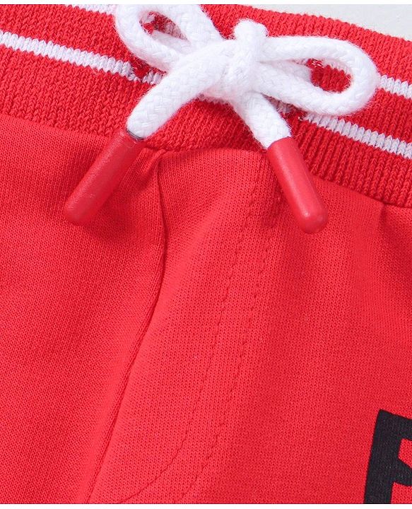 Babyhug Full Length Lounge Pant Mickey Mouse Print - Red