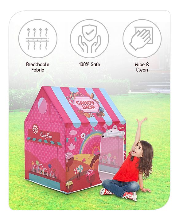 Babyhug Playtime Candy Shop Foldable Tent House | Portable Play Tent | Ignites Imaginative Adventures & Fun | Easy-to-Store & Child-Safe | BIS Certified