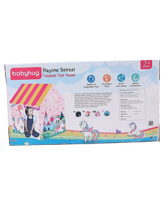 Babyhug Playtime Candy Shop Foldable Tent House | Portable Play Tent | Ignites Imaginative Adventures & Fun | Easy-to-Store & Child-Safe | BIS Certified