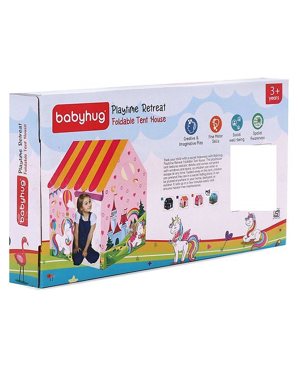 Babyhug Playtime Candy Shop Foldable Tent House | Portable Play Tent | Ignites Imaginative Adventures & Fun | Easy-to-Store & Child-Safe | BIS Certified