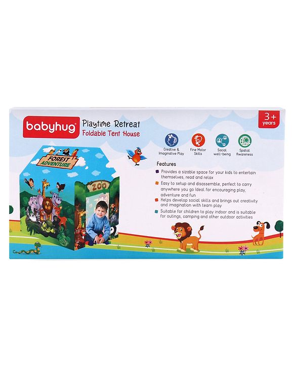 Babyhug Playtime Candy Shop Foldable Tent House | Portable Play Tent | Ignites Imaginative Adventures & Fun | Easy-to-Store & Child-Safe | BIS Certified