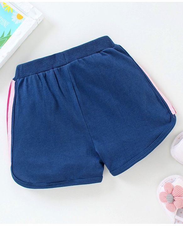 Babyhug Mid Thigh Length Shorts Minnie Mouse Print - Blue