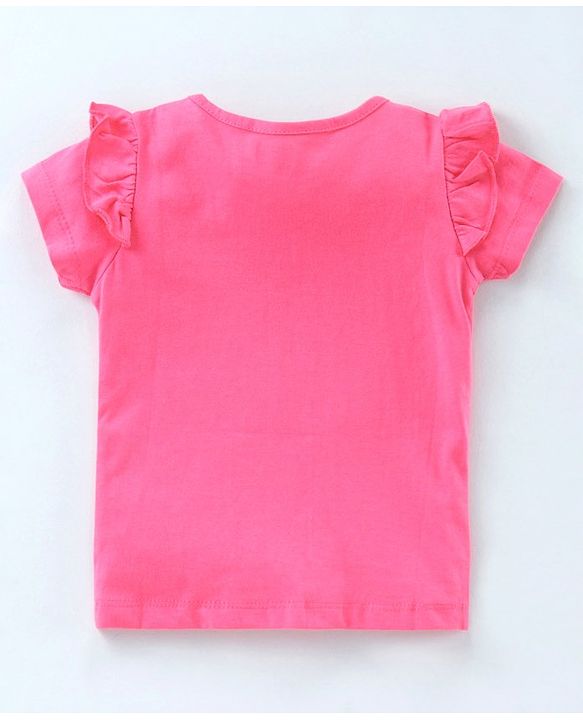 Babyhug Short Sleeves Tops Heart Print Pack of 2 - Blue Pink
