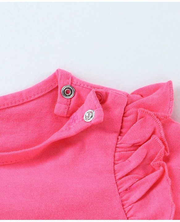 Babyhug Short Sleeves Tops Heart Print Pack of 2 - Blue Pink