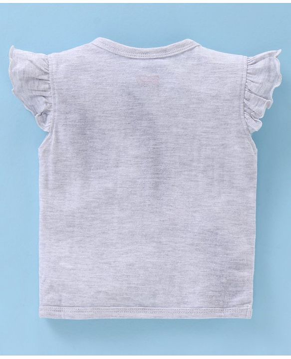 Babyhug 100% Cotton Antibacterial Short Sleeve Vests Lemon Print Pack of 3 - Yellow Grey White