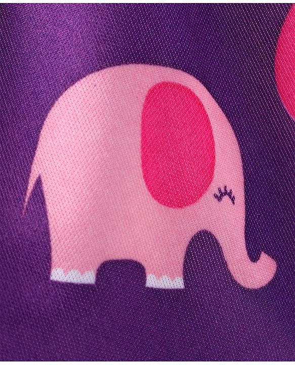 Babyhug Free Size Reusable Cloth Nappies  With 2 SmartDry Inserts Elephant Print - Violet