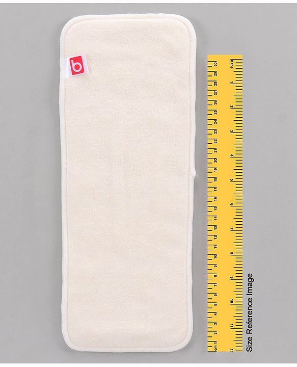Babyhug Reusable Bamboo Nappies Insert Pack of 3 - White
