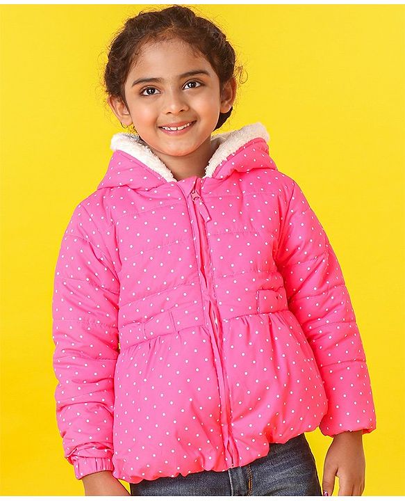 Babyhug Full Sleeves Front Open Sweater - Pink