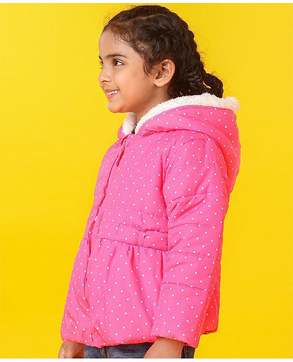 Babyhug Full Sleeves Front Open Sweater - Pink