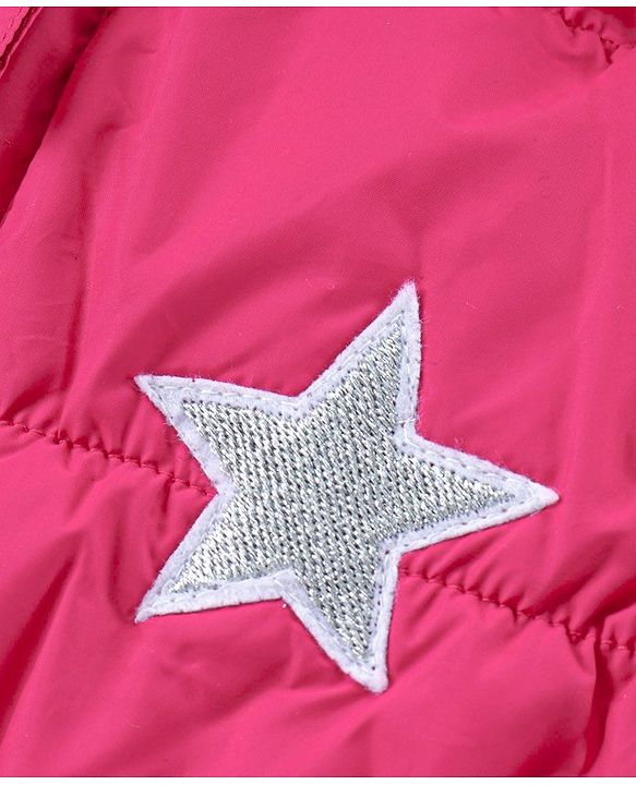 Babyhug Full Sleeves Hooded Padded Jacket - Pink