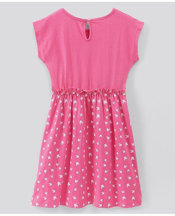 Pine Kids Bio Wash Short Sleeves Frocks Pack of 2 - Pink Navy Blue