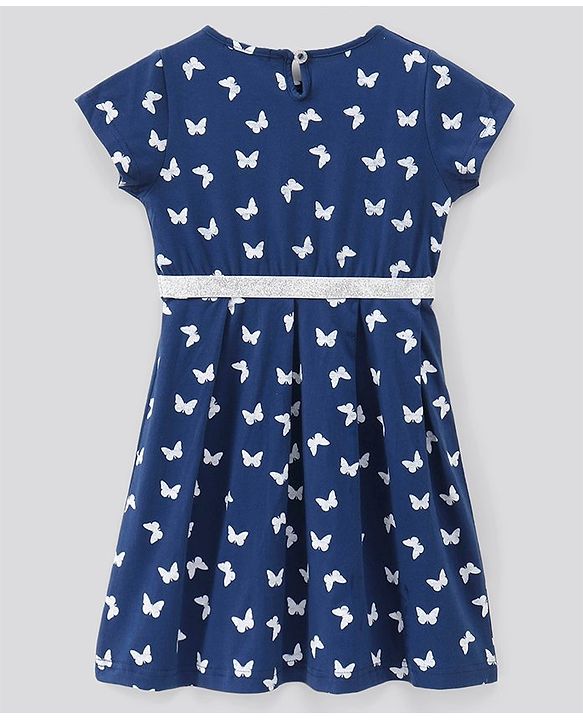 Pine Kids Bio Wash Short Sleeves Frocks Pack of 2 - Pink Navy Blue