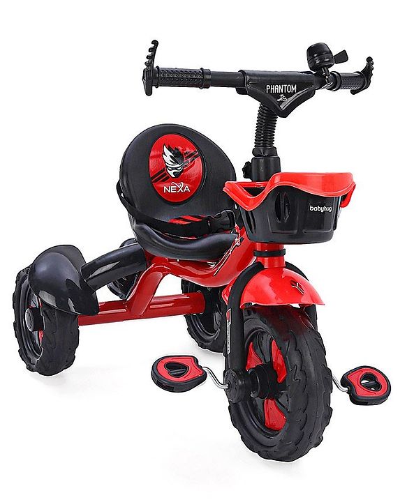 Babyhug Plug & Play Phantom Tricycle With Storage Basket - Red