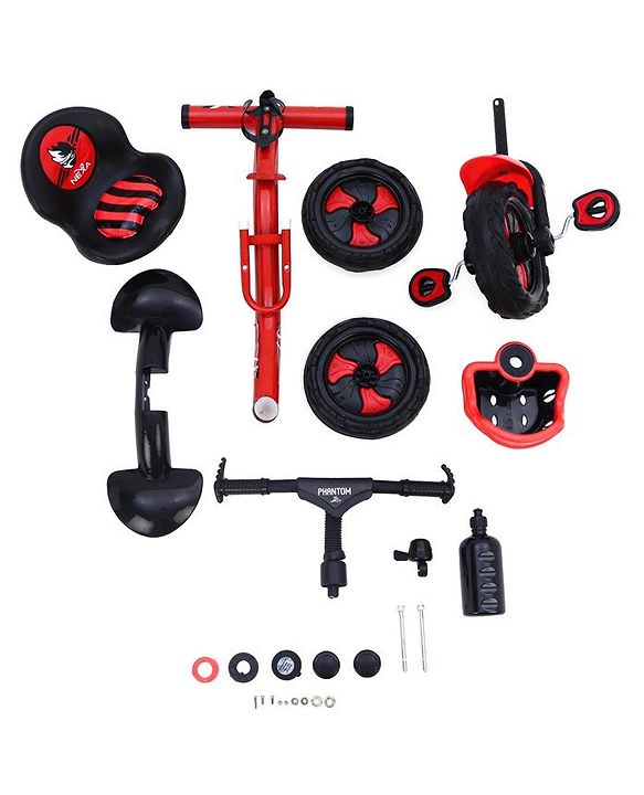 Babyhug Plug & Play Phantom Tricycle With Storage Basket - Red