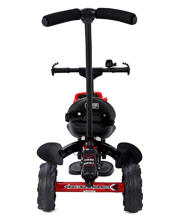 Babyhug Plug & Play Endure Tricycle with Parental Push Handle & Storage Basket - Red