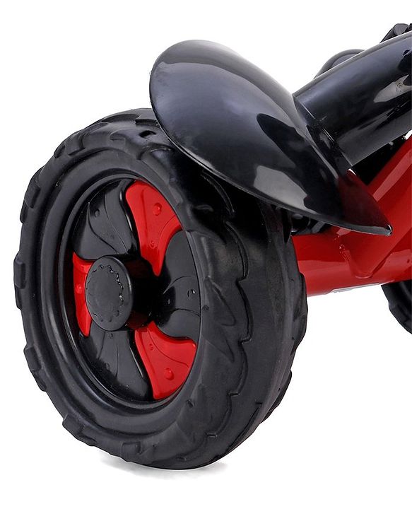 Babyhug Plug & Play Endure Tricycle with Parental Push Handle & Storage Basket - Red