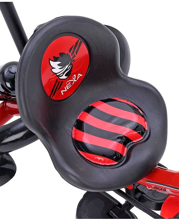 Babyhug Plug & Play Endure Tricycle with Parental Push Handle & Storage Basket - Red