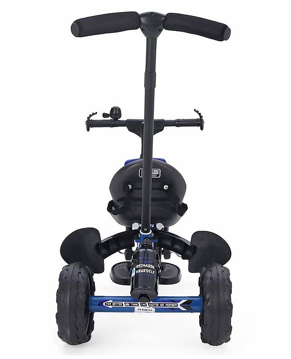 Babyhug Plug & Play Endure Tricycle with Parental Push handle & Storage Basket - Blue
