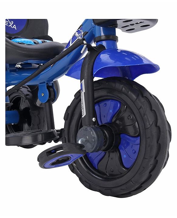 Babyhug Plug & Play Endure Tricycle with Parental Push handle & Storage Basket - Blue