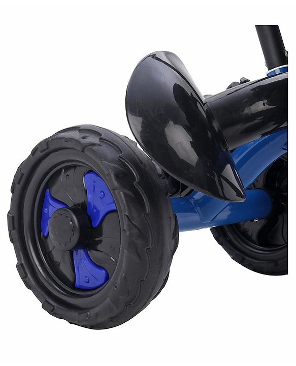 Babyhug Plug & Play Endure Tricycle with Parental Push handle & Storage Basket - Blue