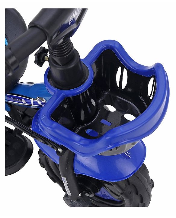 Babyhug Plug & Play Endure Tricycle with Parental Push handle & Storage Basket - Blue