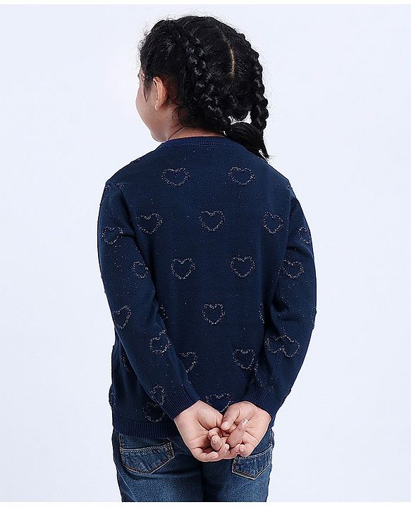 Babyhug Full Sleeves Sweater - Blue