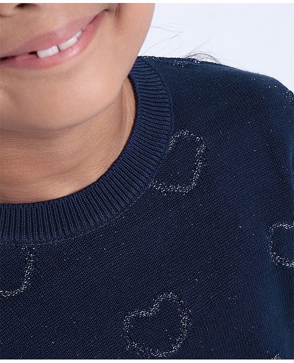 Babyhug Full Sleeves Sweater - Blue