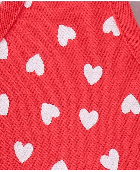 Babyhug Sleeveless Frock Polka Dots Print - Red